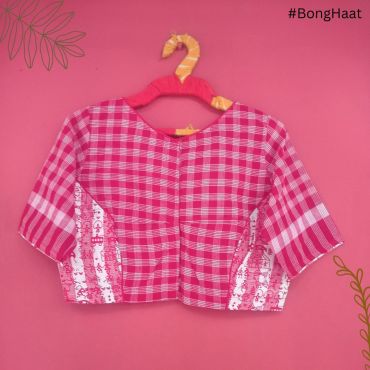 Cotton Gamcha & Warli print Blouse