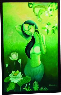 Radha Krishna Hand Painted Art 