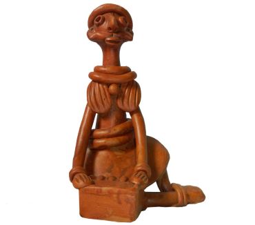 Terracota-woman made of Bamboo