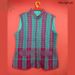 Sea green & violet checks Gamcha Jacket 