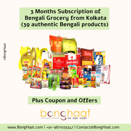 3 Months Subscription of Monthly Bengali Family Pack (39 Bengali grocery items)