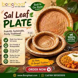 Sal Leaf Plate & Bowl Combo 2500 PCS | 10 & 4 inch sizes